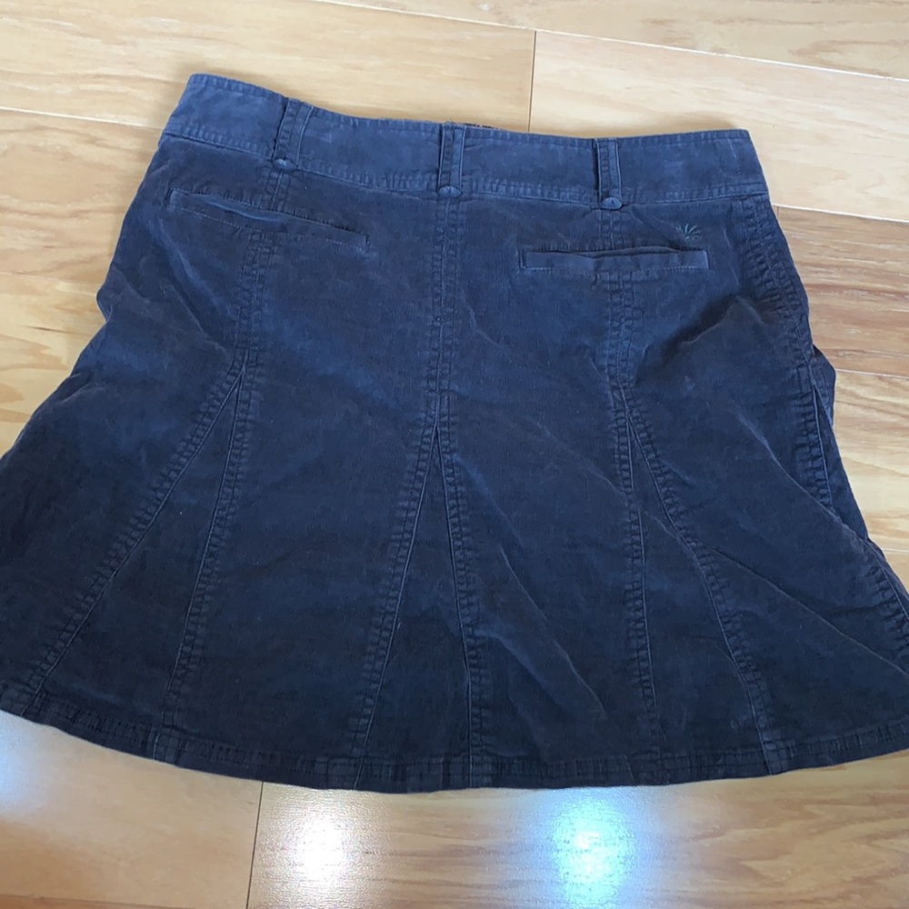 EUC Athleta dark gray corduroy skirt 8 petite - Picture 2 of 7